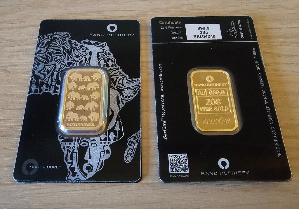 Rand Refinery 20 gram .999 goud in blister, Ophalen of Verzenden, Goud