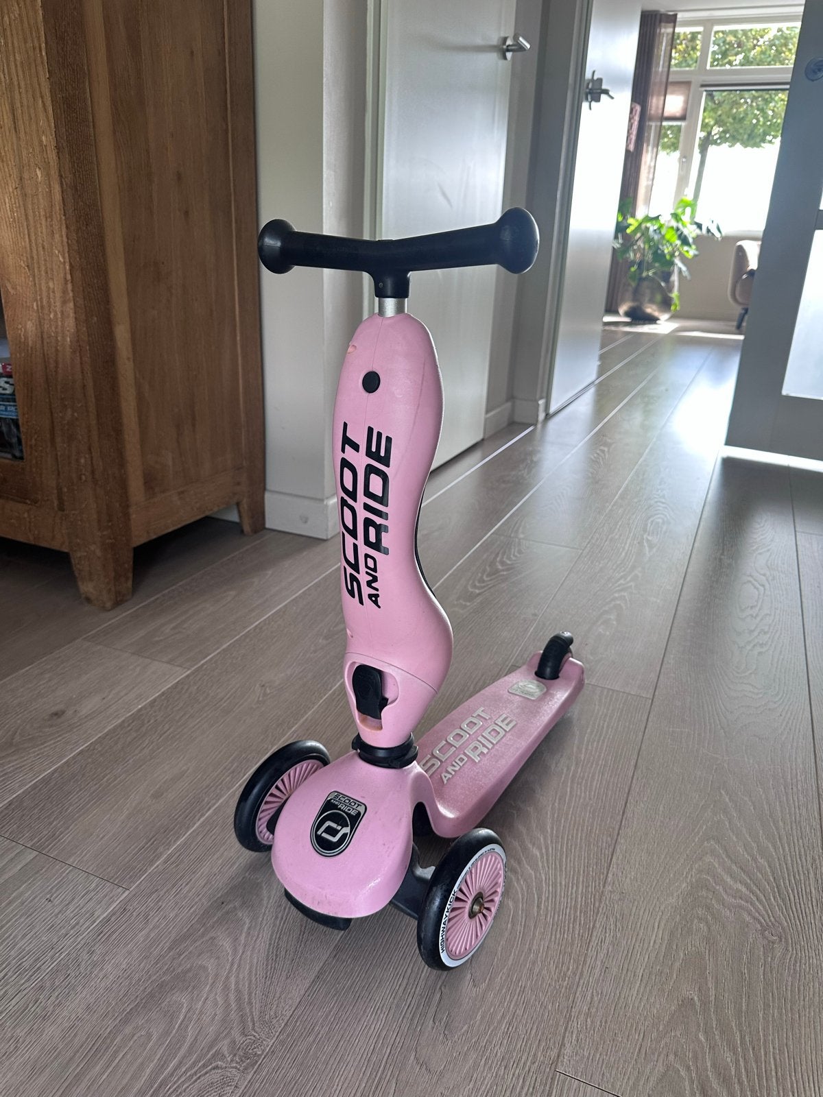 Roze Scoot and Ride Highwaykick 1 step - 2-in-1 loopfiets, Ophalen, Gebruikt, Gewone step