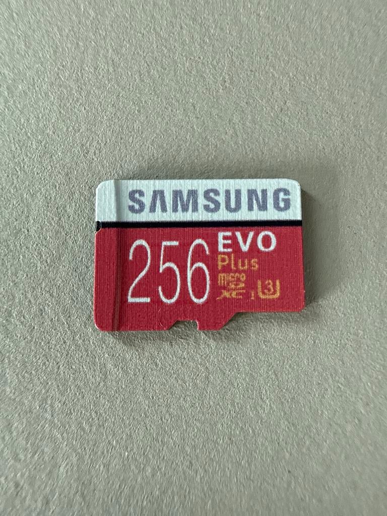 Samsung EVO Plus MicroSDXC 256GB Geheugenkaart, Audio, Tv en Foto, Fotografie | Geheugenkaarten, Ophalen of Verzenden, Zo goed als nieuw