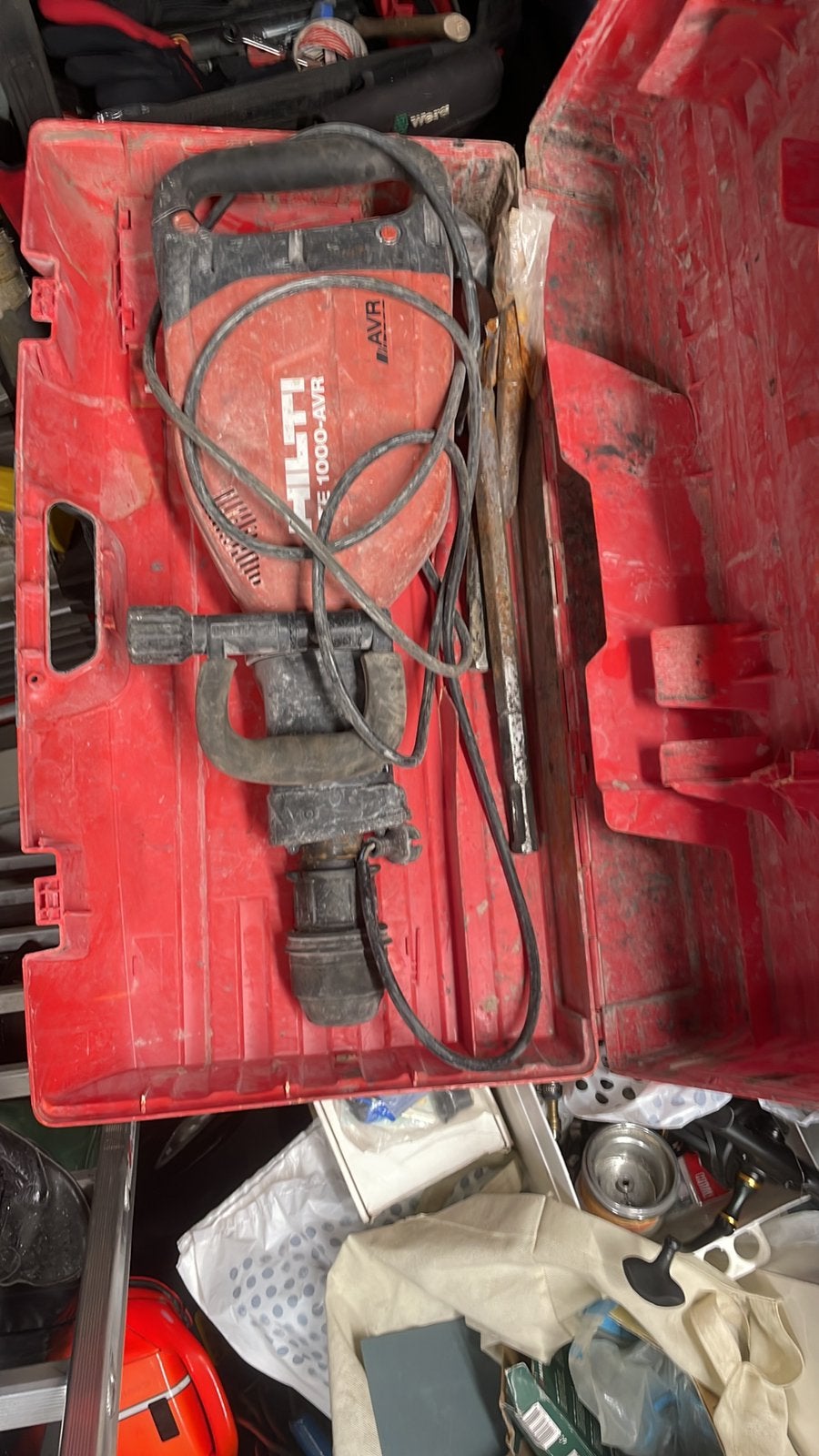 Hilti hakhamer in koffer, Ophalen of Verzenden, Gebruikt, Boor- en/of Breekhamer