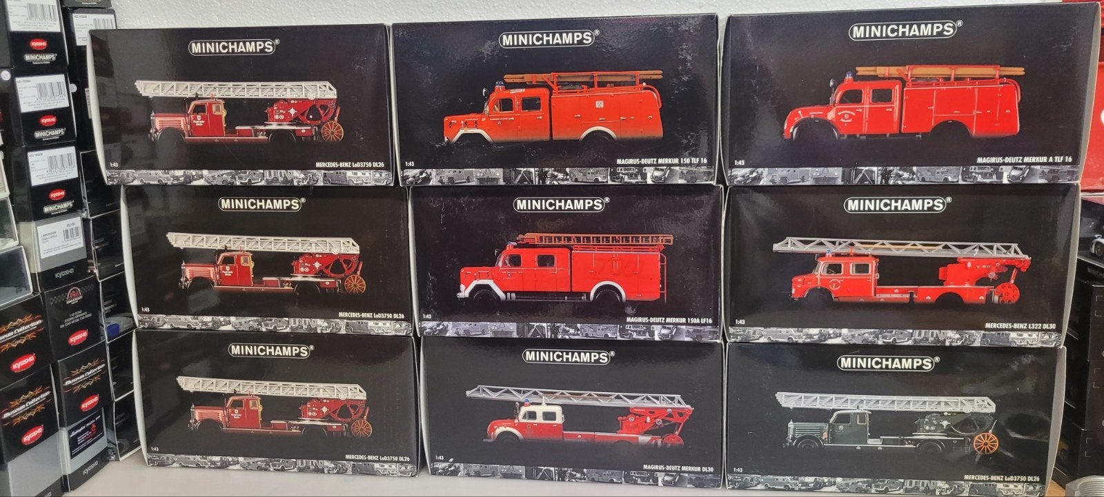 Minichamps Mercedes en Magirus Brandweer modellen, Ophalen of Verzenden, Zo goed als nieuw, Bus of Vrachtwagen, MiniChamps