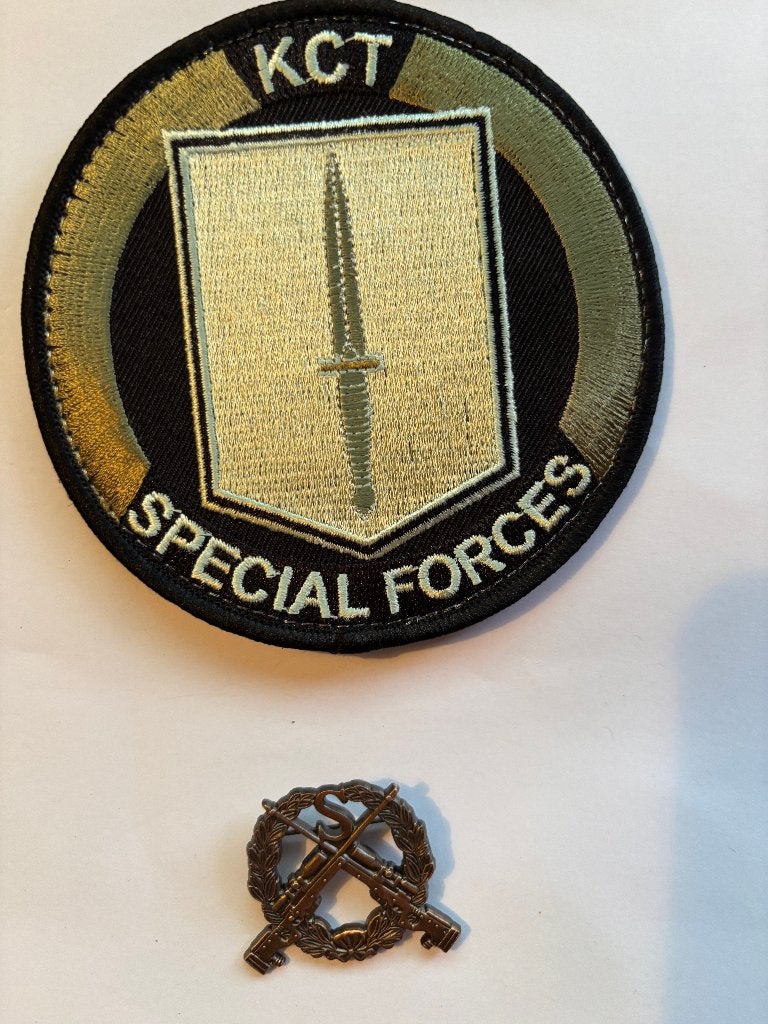 KCT badge & sniper speld no 2, Verzenden, Landmacht, Nederland, Kleding of Schoenen