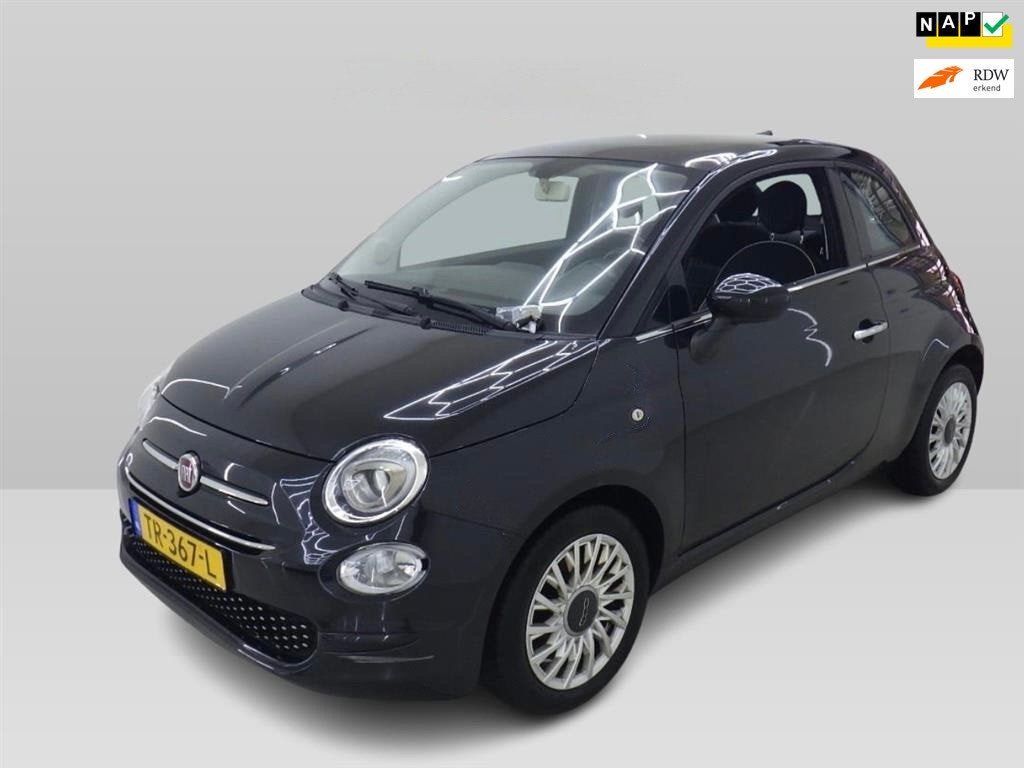 Fiat 500 0.9 TwinAir Turbo Collezione Pano parkeersensor, Auto's, Fiat, Stof, Gebruikt, 400 kg, Zwart