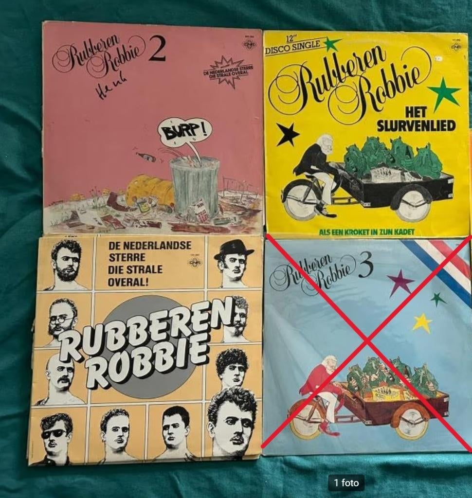 3 LP's Rubberen Robbie (ook per stuk te koop), Cd's en Dvd's, Vinyl | Nederlandstalig, Ophalen of Verzenden, Gebruikt, 12 inch