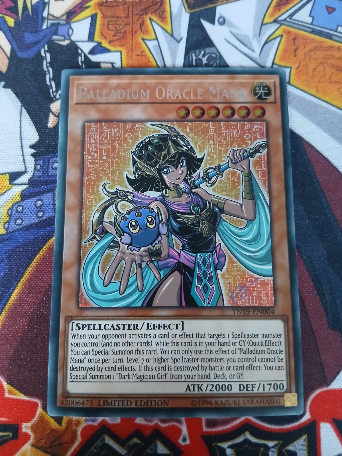 Palladium Oracle Mana - Secret Rare TN19 - Yu-Gi-Oh, Ophalen, Zo goed als nieuw, Foil