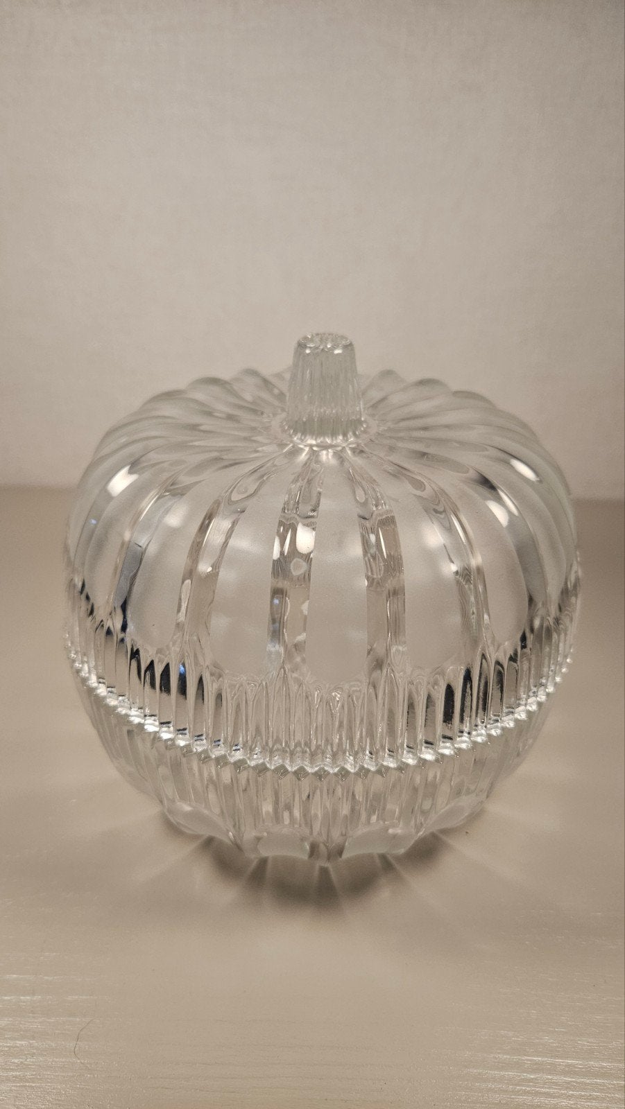 pompoen vormig kristal Glazen snoepschaaltje, Huis en Inrichting, Ophalen of Verzenden, Glas, Overige stijlen, Glas of Glazen