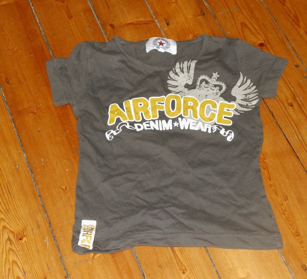 mooi Airforce shirt maat 10 -140, Kinderen en Baby's, Kinderkleding | Maat 140, Meisje, Ophalen of Verzenden, Zo goed als nieuw