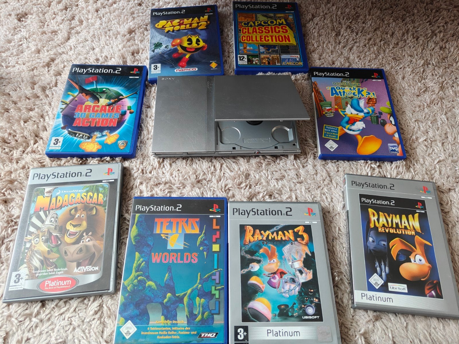 PlayStation 2 PS2 incl games, Spelcomputers en Games, 2 spelers, Ophalen, Gebruikt, Vanaf 3 jaar