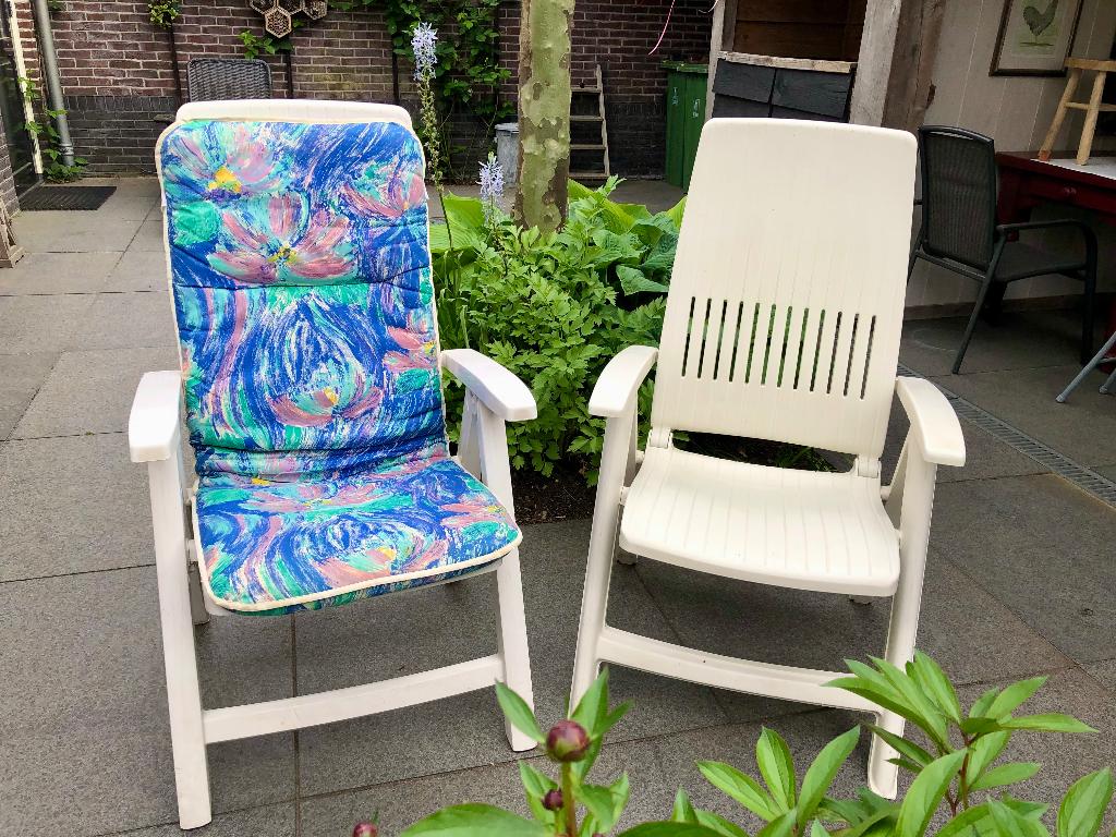 hartman tuinstoelen, Ophalen, Gebruikt, Kunststof, Verstelbaar