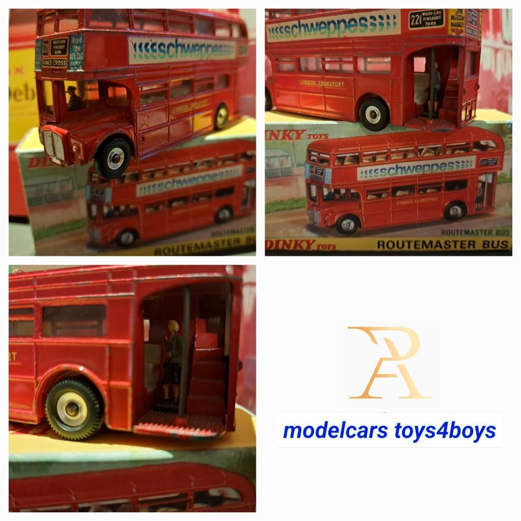 Dinky Toys no. 289 Route Master Dubbel Dekker  1/43, Verzenden, Gebruikt, Auto, Dinky Toys