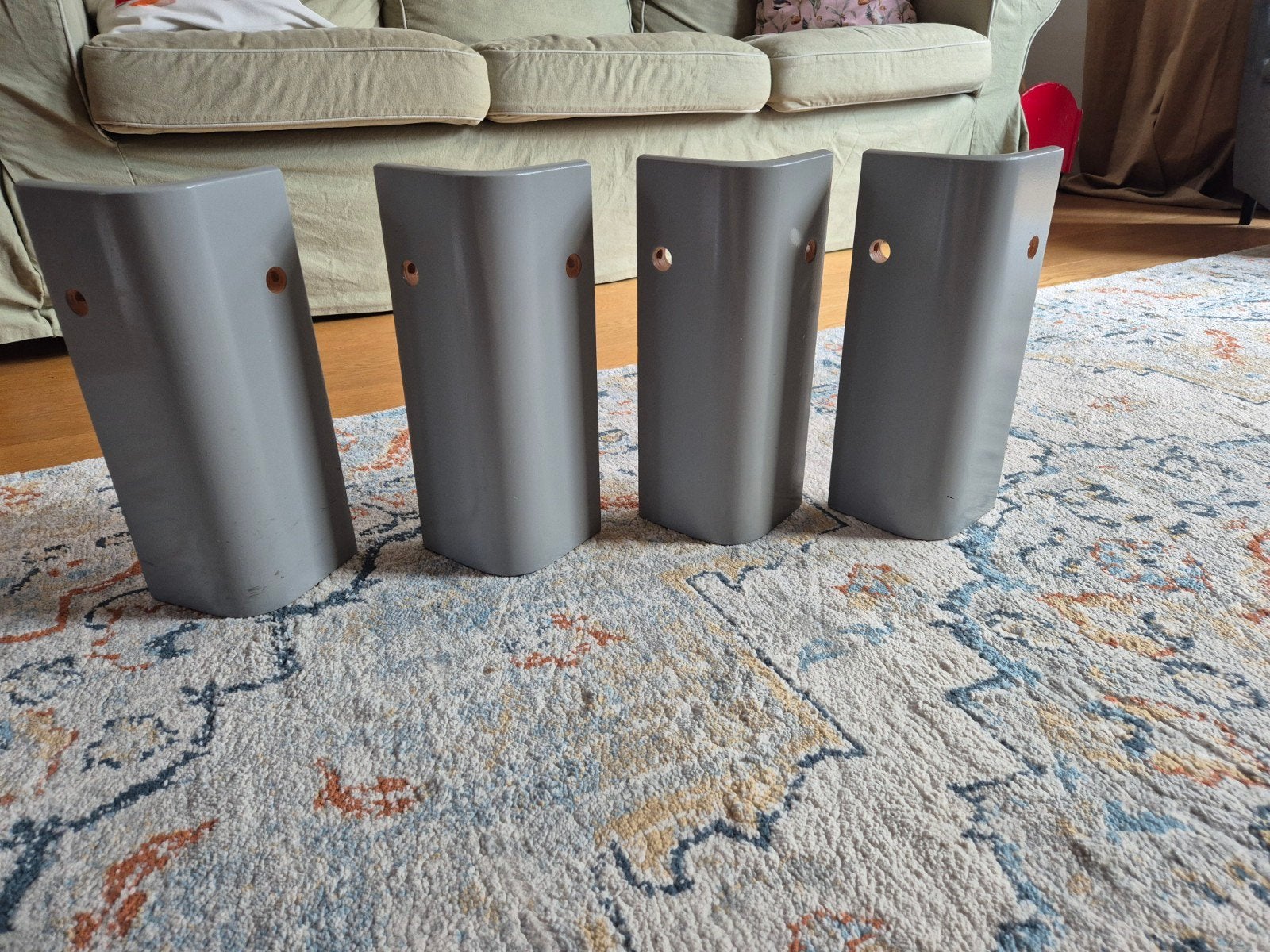 auping auronde poten 34cm, Huis en Inrichting, Slaapkamer | Bedden, Ophalen, Grijs, Hout