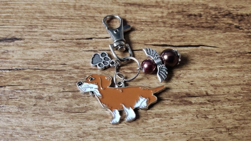Hanger groot Teckel bruin emaille Lucky angel, Verzenden, Nieuw, Dier of Natuur