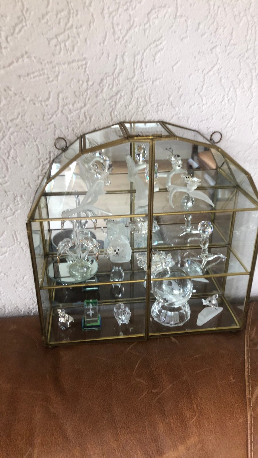 Vitrine kastje met 12 kristallen beeldjes, Ophalen of Verzenden, Zo goed als nieuw, Figuurtje