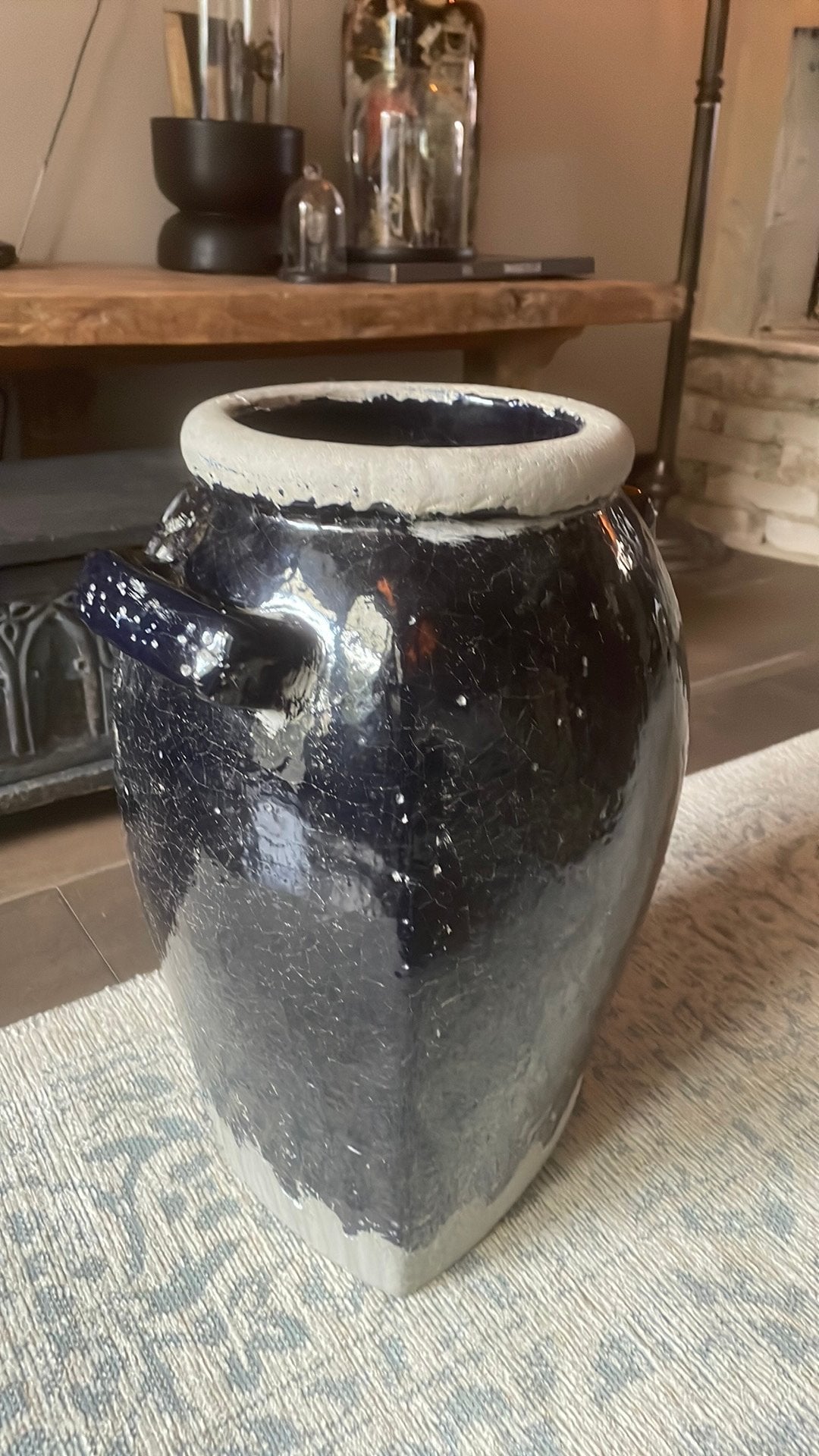 Grote stenen/betonnen zware vaas PTMD, Ophalen, Gebruikt, 45 cm, Grijs
