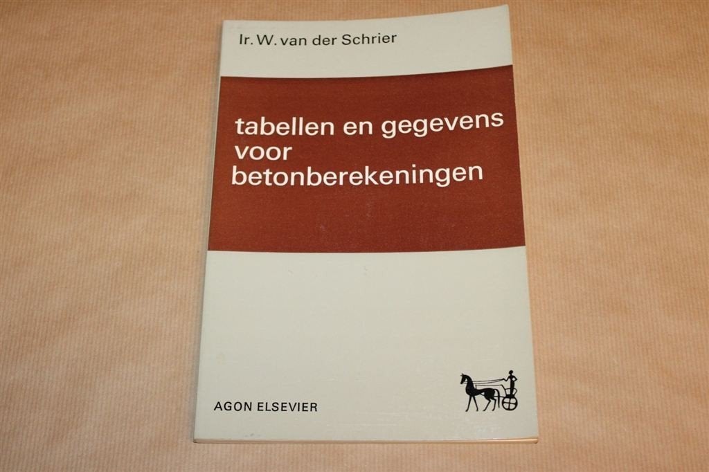 Tabellen en gegevens voor betonberekeningen - v/ Schrier, Ophalen of Verzenden, Zo goed als nieuw, Bouwkunde