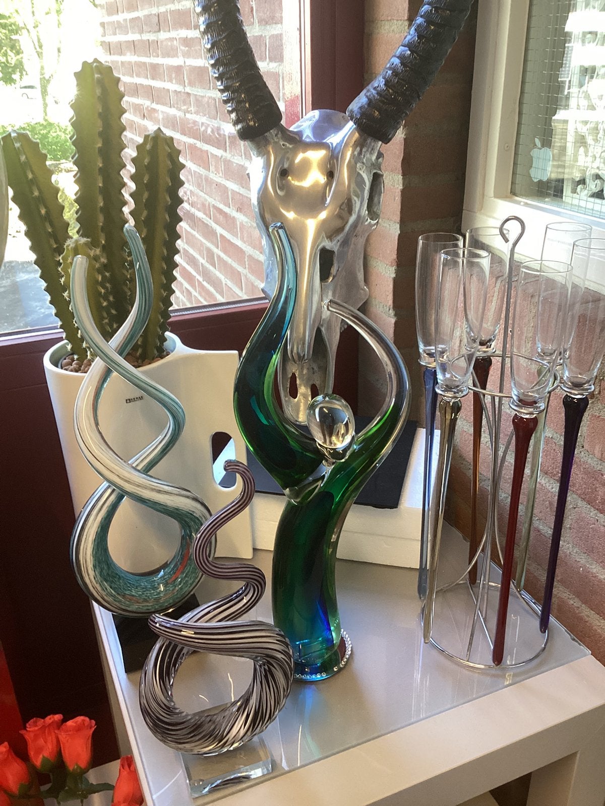 GLAZEN ** SCULPTUREN ** MURANO / LEONARDO, Ophalen of Verzenden, Zo goed als nieuw