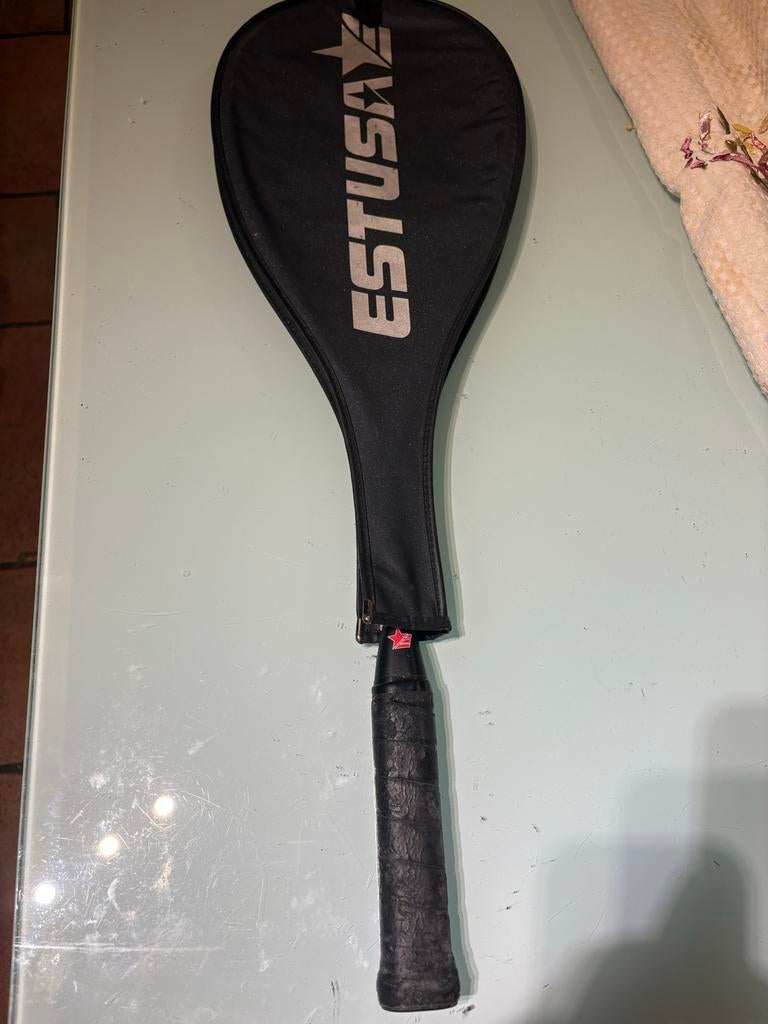 Estusa Titanium Series Squash Racket met hoes, Ophalen of Verzenden, Gebruikt, Racket, Met hoes