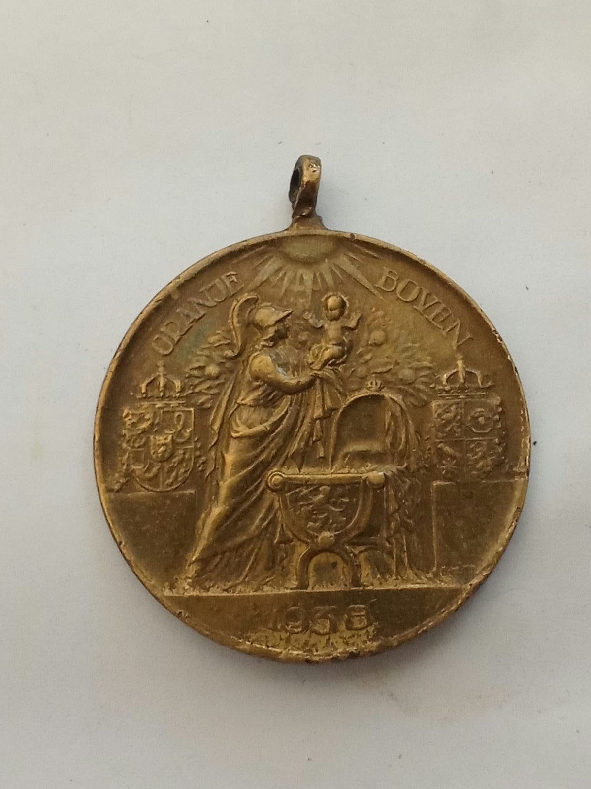 Nederlandse Herdenkingsmedaille Oranje Boven 1938, Ophalen of Verzenden, Brons, Nederland