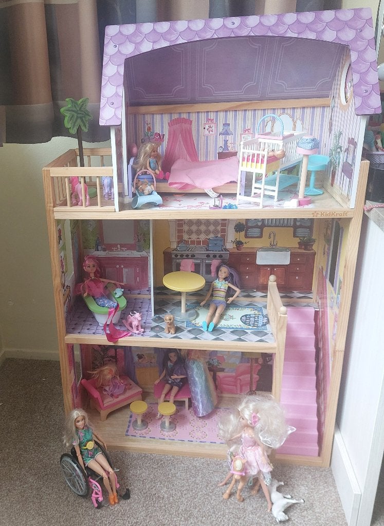 Kidkraft Poppenhuis barbie (z.g.a. NIEUW) / Speelhuis groot, Ophalen, Zo goed als nieuw, Poppenhuis