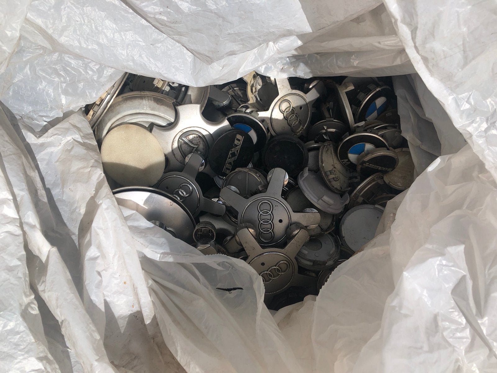 Naafkapjes afkomstig uit de velgenrecycling, Ophalen, Gebruikt