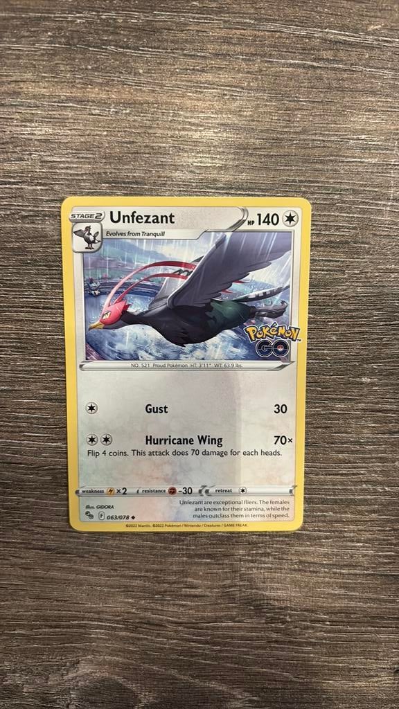 PGO Unfezant 063/078, Ophalen of Verzenden, Zo goed als nieuw