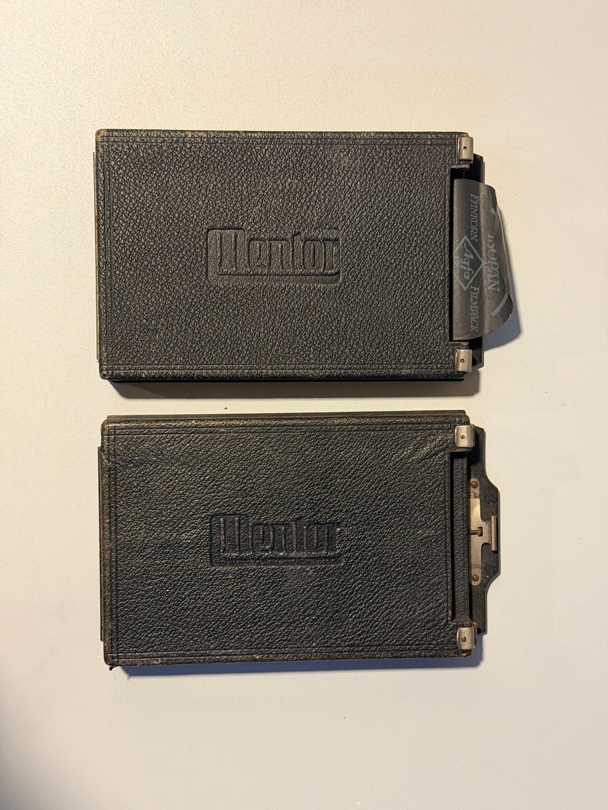 3x antieke packfilmhouder en 1x rolfilmachterwand, Ophalen of Verzenden, Fototoestel