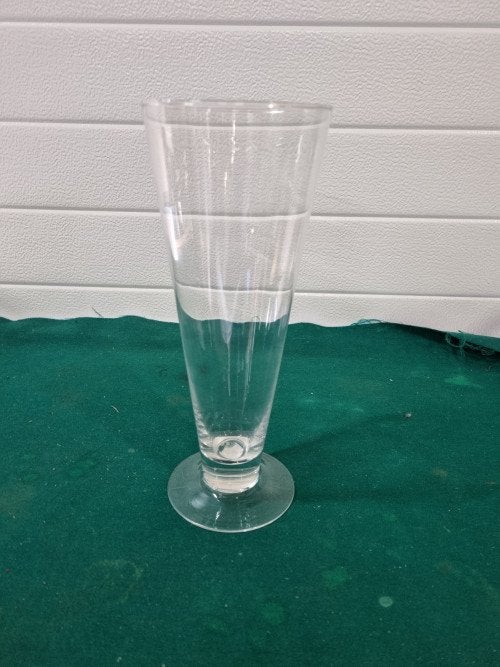 Vaas trompet vorm doorzichtig glas, Ophalen of Verzenden