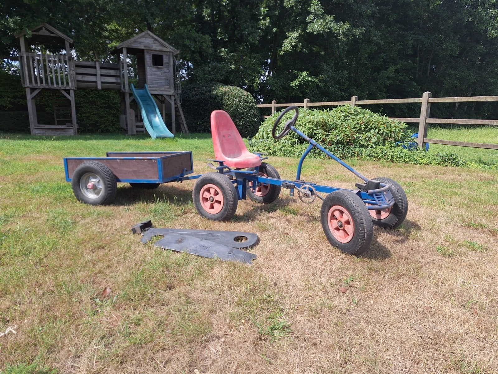 Traditionele skelter met aanhangwagen opknapper, Ophalen, Gebruikt, Berg, Met kar of aanhanger