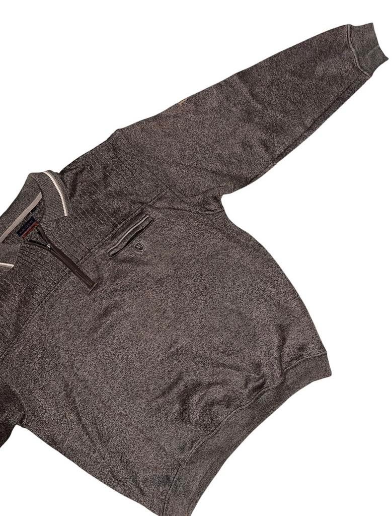 Bruine Mainstream trui met ritsje - Katoen/Polyester, Ophalen of Verzenden, Gedragen, Maat 56/58 (XL), Bruin