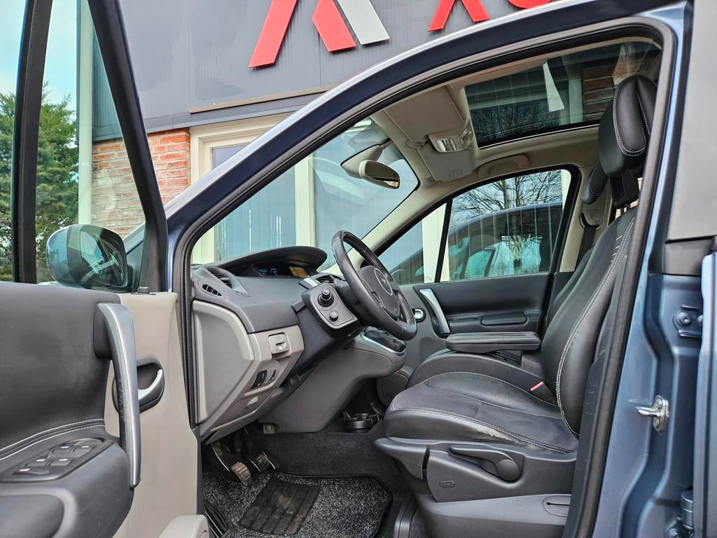Renault Grand Scénic 1.6-16V Tech Line Trekhaak! Xenon! Air, Auto's, Gebruikt, 4 cilinders, Blauw, Leder en Stof