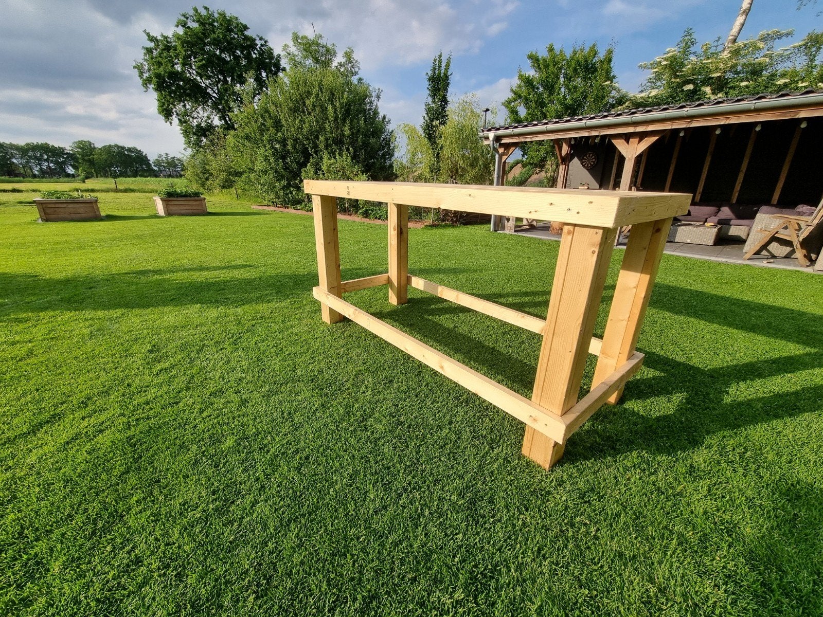 Statafel bier tuin tafel, Ophalen of Verzenden, Zo goed als nieuw, Hout