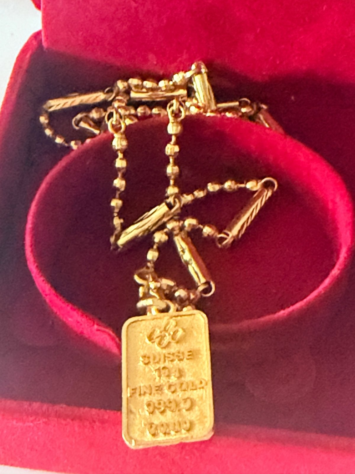 21K Vergulde Ketting met Hanger - Nieuw, 22 inch, Nieuw, Ophalen of Verzenden, Goud, Overige materialen
