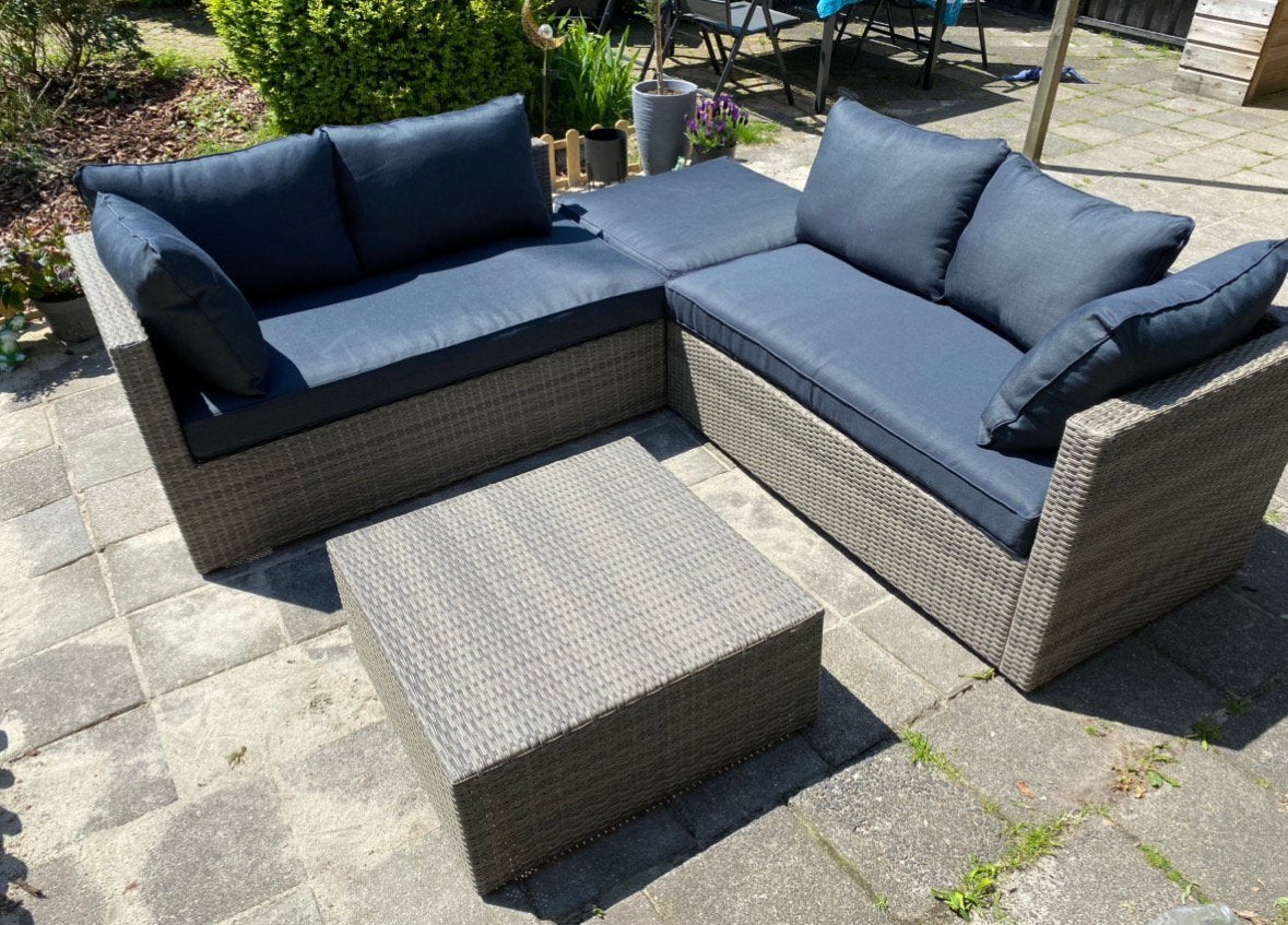 Loungeset, Tuin en Terras, Tuinsets en Loungesets, Ophalen, Zo goed als nieuw, Wicker