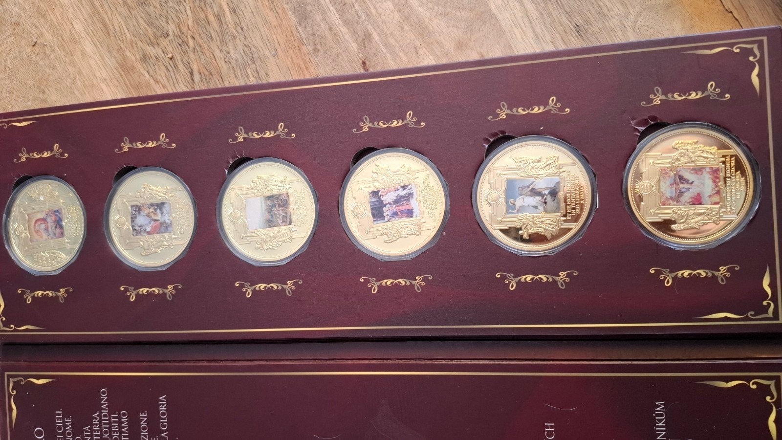 Pater Noster Civitas Vaticana – complete set 6 religieuze me, Ophalen of Verzenden, Buitenland, Munten