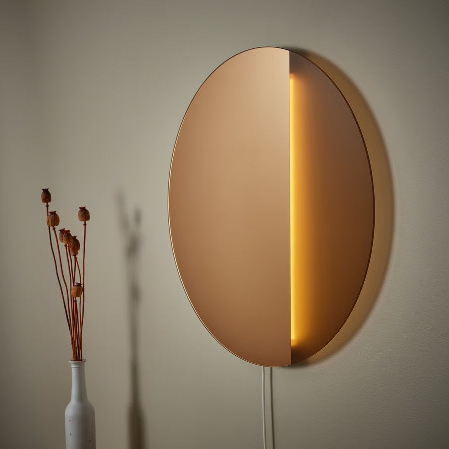 Varmblixt spiegel met verlichting Sabine Marcelis, Ophalen, LED, IKEA, Nieuw