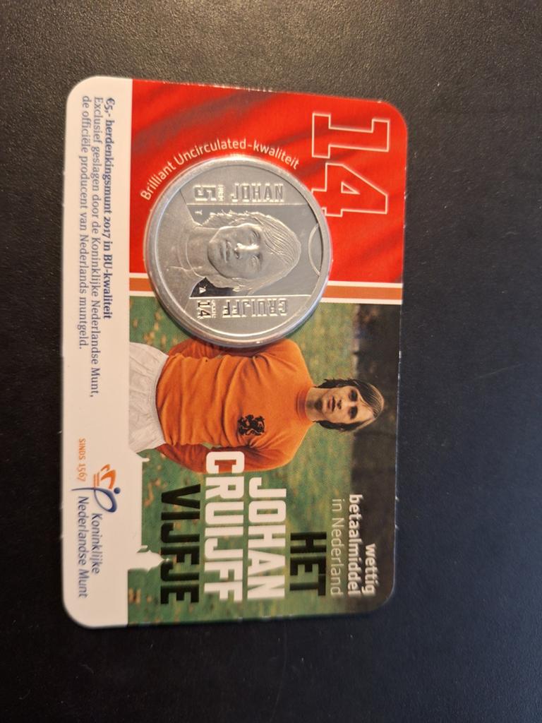 Johan Cruyff 5 euro bu, Postzegels en Munten, Munten | Nederland, Verzenden, Koningin Beatrix, Euro's