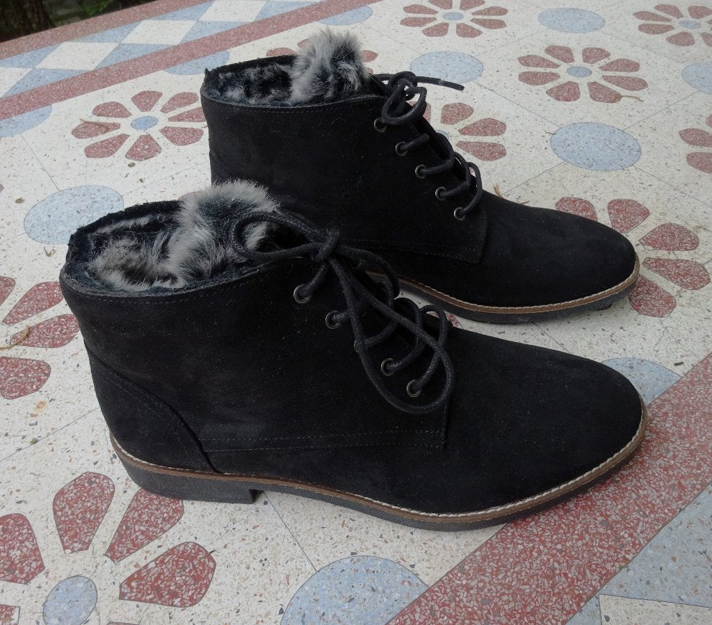 Maat 41 * Zwart kunst-suede Graceland Boots, Verzenden, Zwart, Lage of Enkellaarzen, Zo goed als nieuw