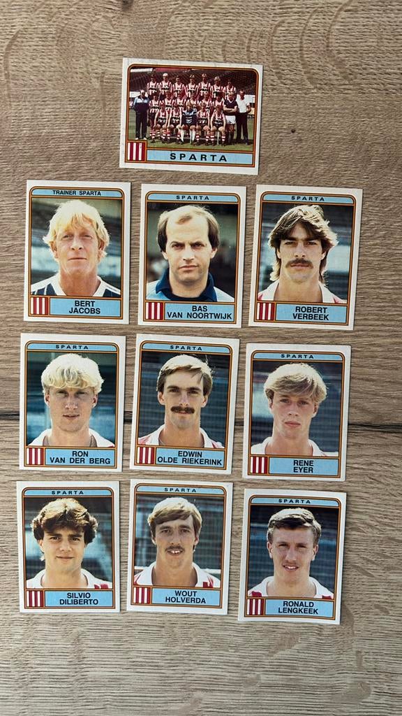 Panini Voetbal 84 plaatjes Sparta 10x, Verzenden, Zo goed als nieuw, Meerdere plaatjes