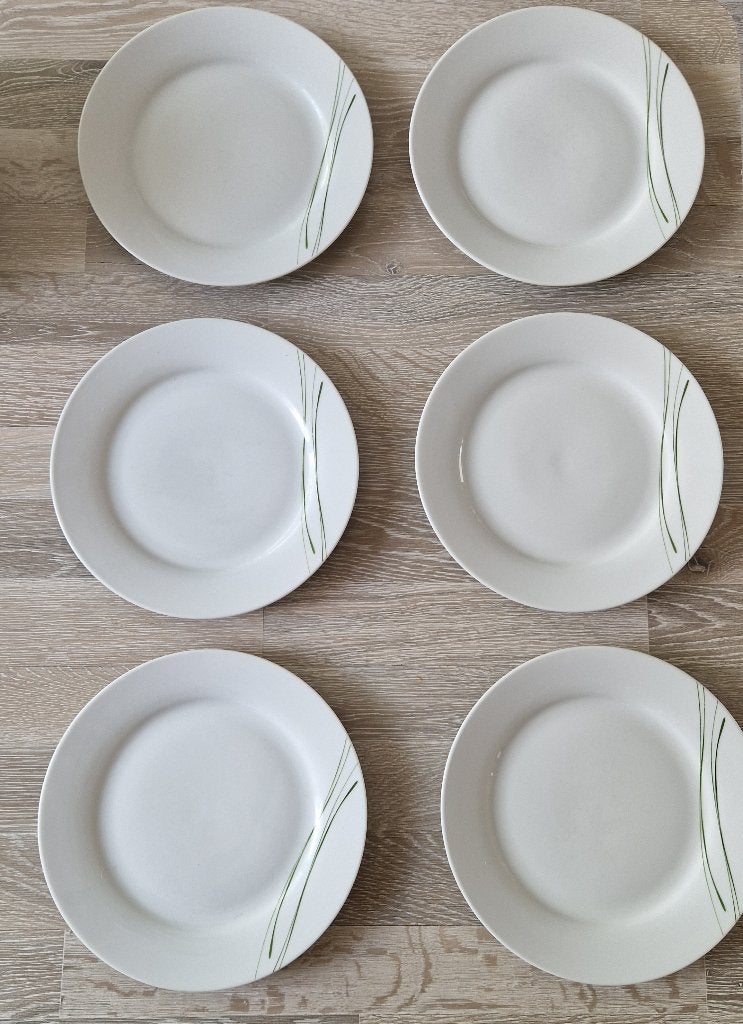 ZGAN Servies met Groene Streep van Flirt, Overige merken, Ophalen of Verzenden, Zo goed als nieuw, Bord(en)