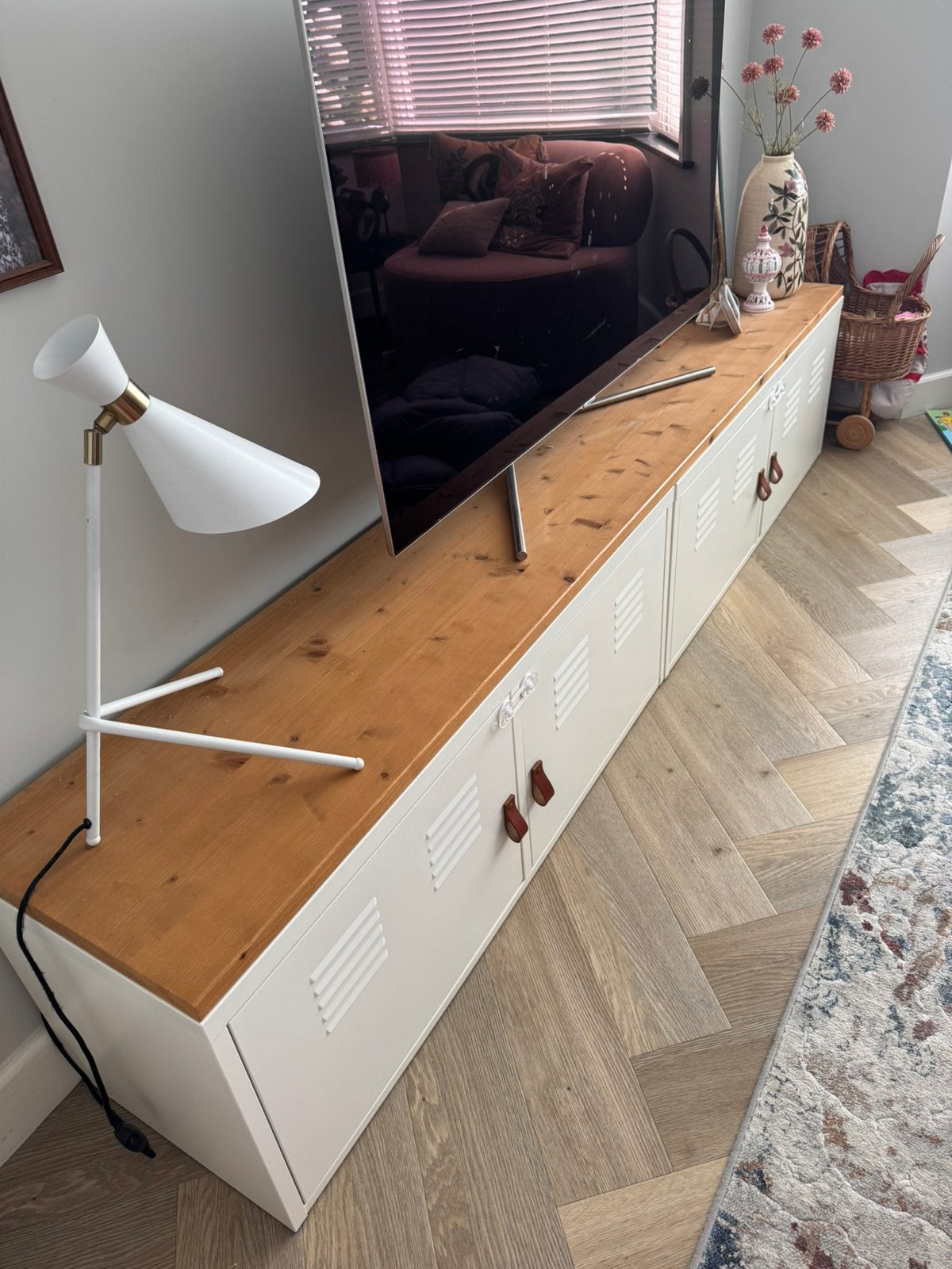 IKEA PS lockerkasten televisiemeubel custom, Ophalen, Grenenhout, Zo goed als nieuw, 200 cm of meer