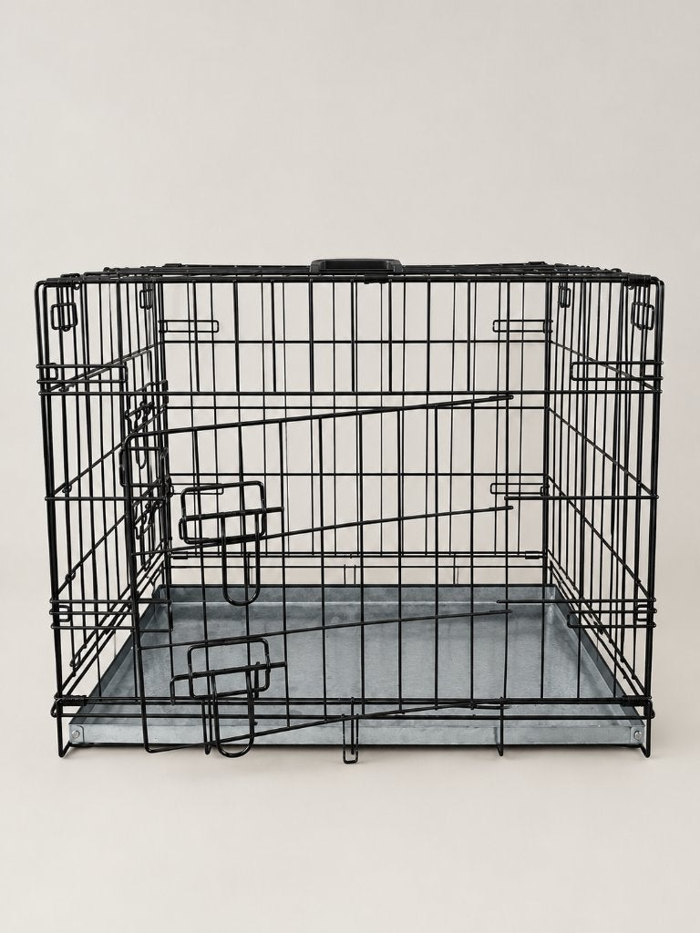 Hondenbench 2-deurs Zwart, Ophalen, Zo goed als nieuw