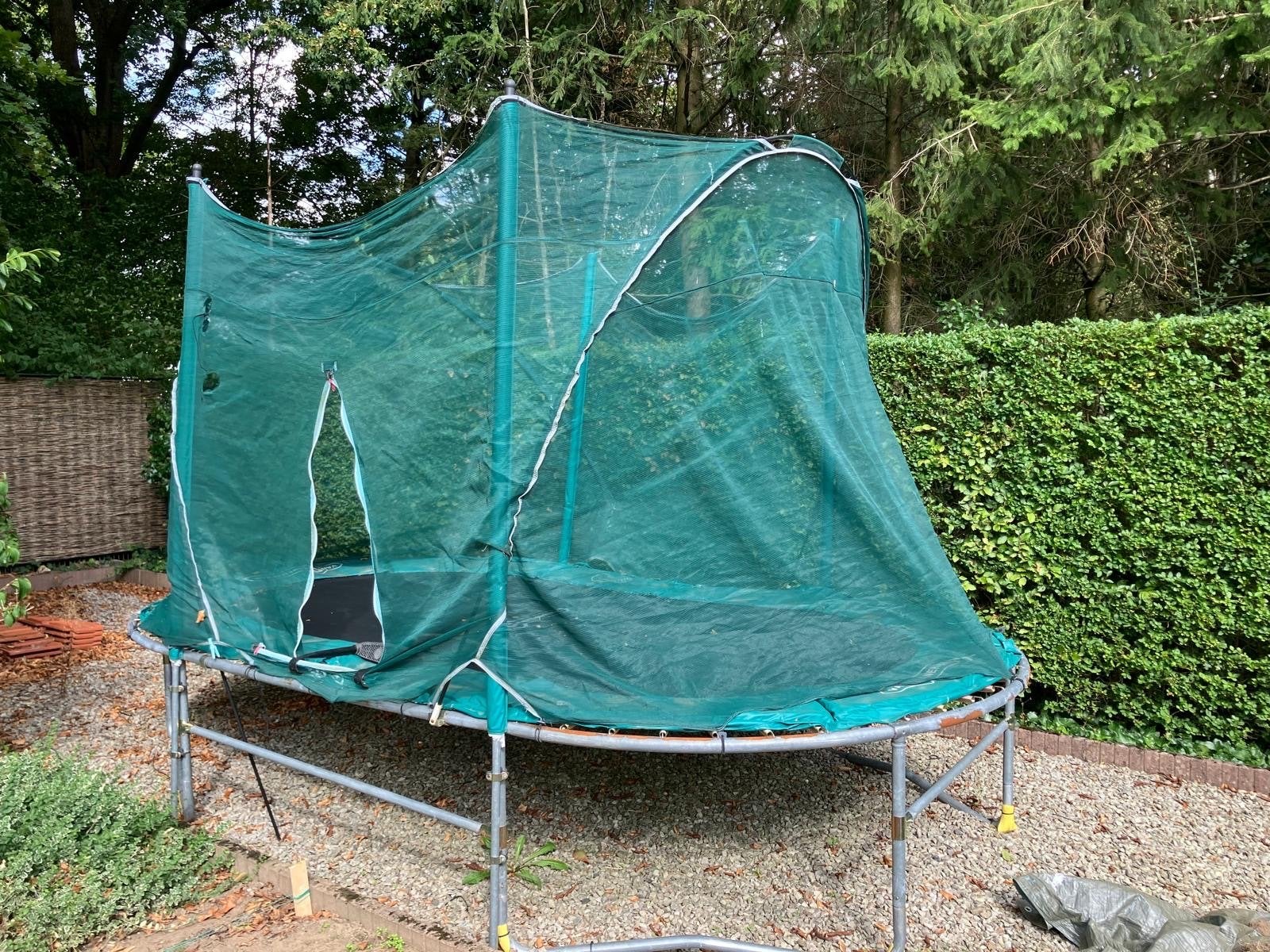 Trampoline met veiligheidsnet, Ophalen, Gebruikt