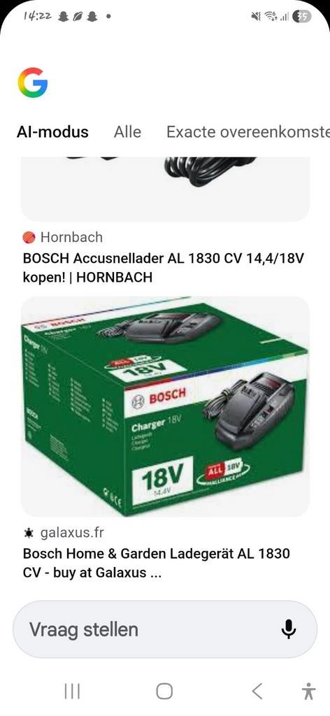 Bosch lader niew, Ophalen of Verzenden, Minder dan 700 watt, Haakse handslijpmachine