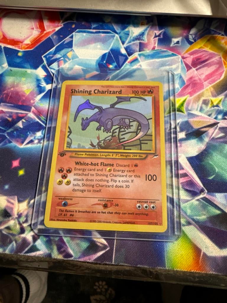 Shining Charizard Pokémon kaart, Verzenden, Gebruikt, Losse kaart, Foil