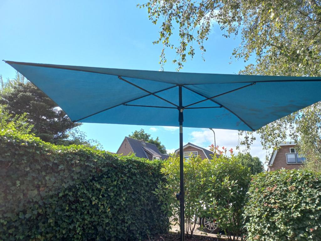Parasol rechthoekig, 2.1x1.4 m, Ophalen of Verzenden, Parasolvoet