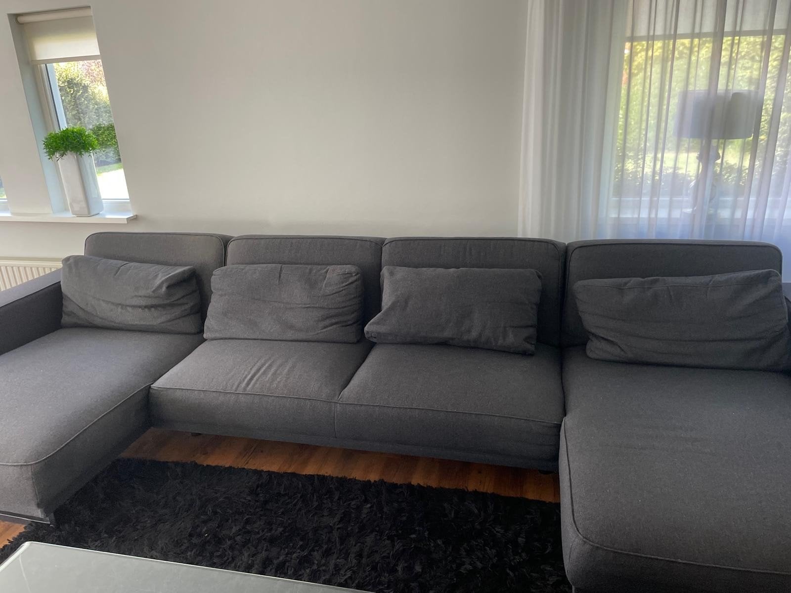 Mooie grote bank, zo goed als nieuw, Huis en Inrichting, Ophalen, 100 tot 125 cm, Hoekbank, 300 cm of meer