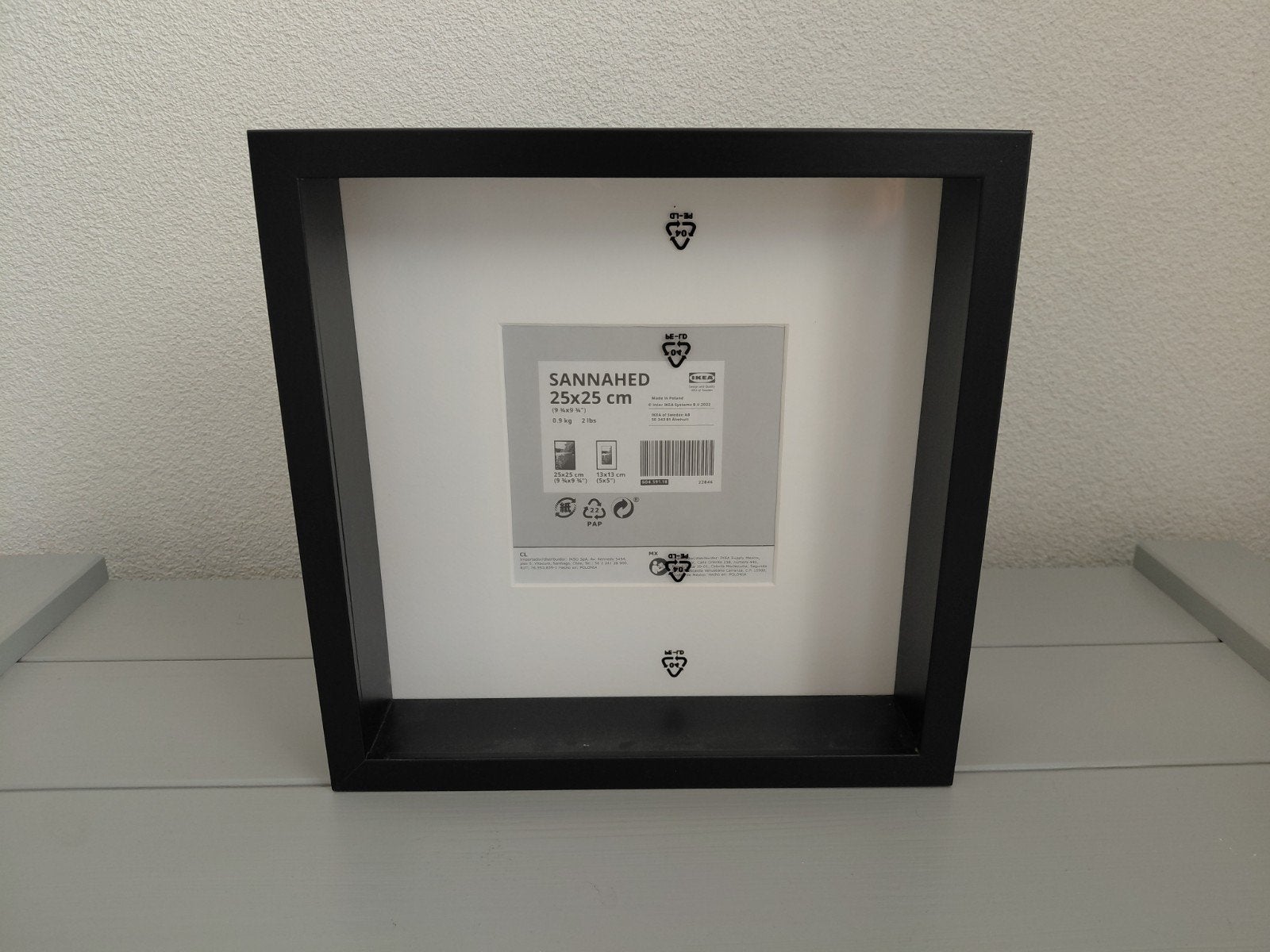 IKEA Sannahed fotolijst 25x25 cm - Zwart, 25 cm, Ophalen of Verzenden, Zo goed als nieuw, Fotolijst