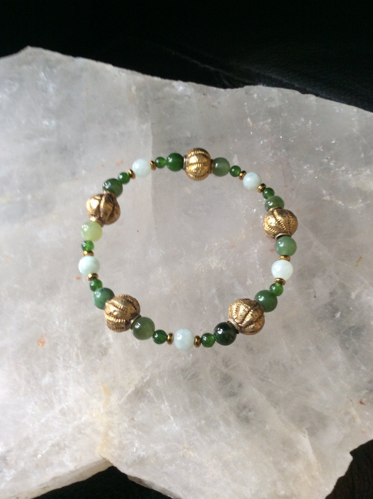 Jade zilver beschermt geluk intuïtie welvaart vrede harmonie, Met bedels of kralen, Magnolia11, Nieuw, Ophalen of Verzenden