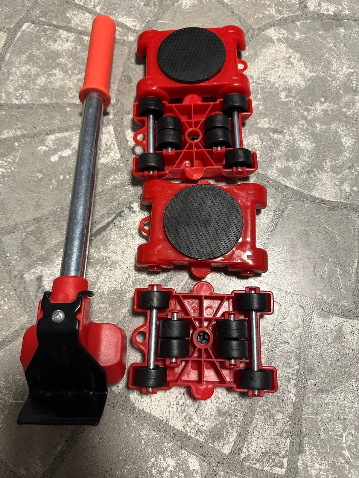 Meubelroller set met hefboom - Verhuishulp, Doe-het-zelf en Verbouw, Ophalen of Verzenden, Zo goed als nieuw, Overige typen