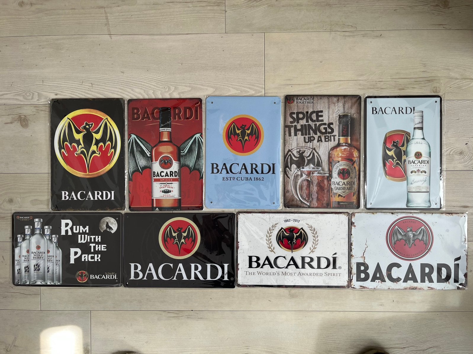 Bacardi rum metalen wandbord 20x30 cm reclamebord, Verzamelen, Ophalen of Verzenden, Zo goed als nieuw, Reclamebord